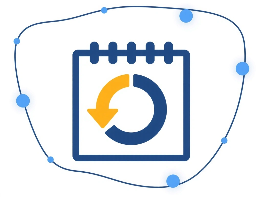 Calendar icon with an update arrow, symbolizing policy changes