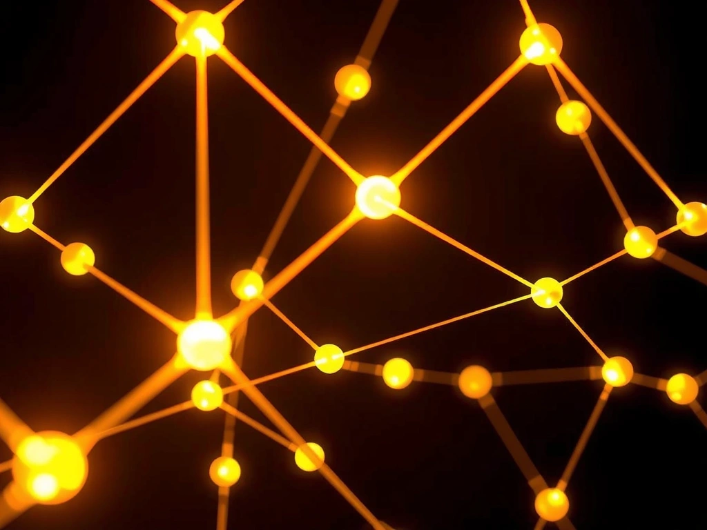 Secure data flowing digitally, represented by glowing lines and nodes